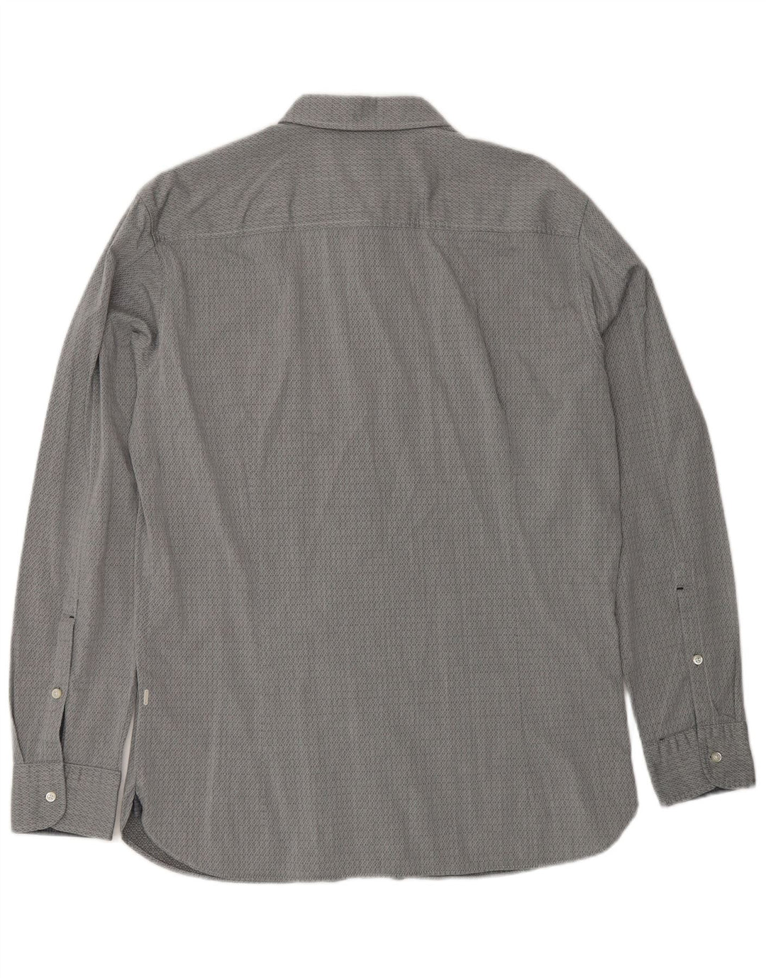 Męska koszula slim fit HUGO BOSS, duża, szara, geometryczna bawełna