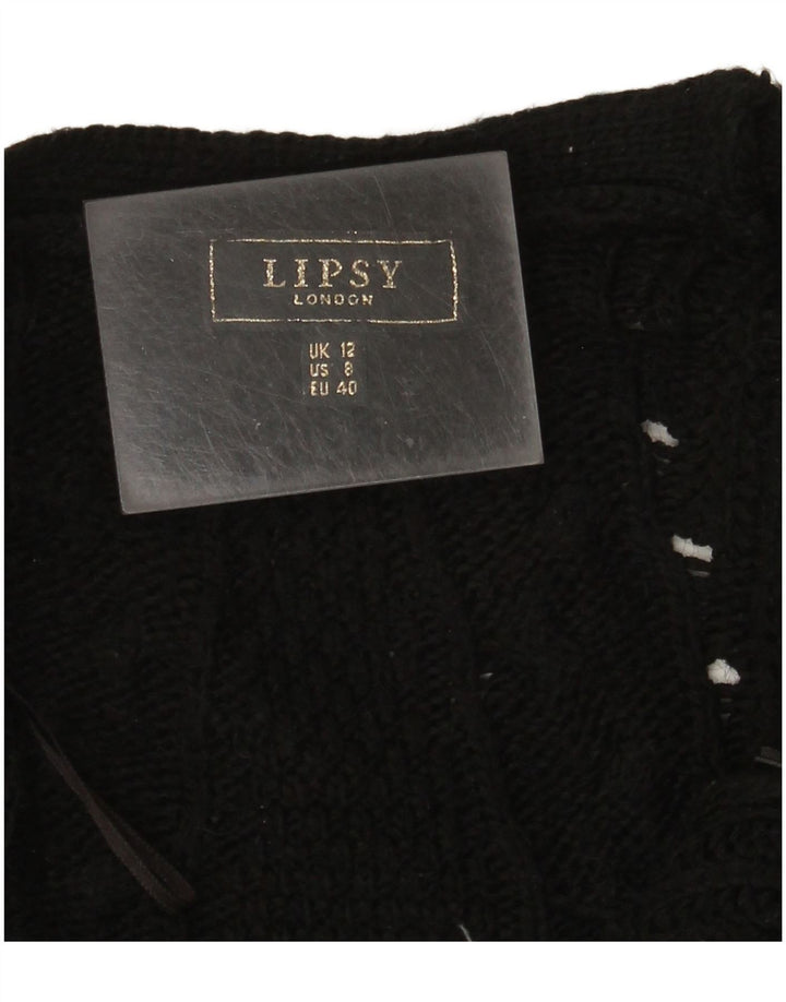 Damski sweter rozpinany Lipsy Longline Open Cardigan UK 12 Medium Black