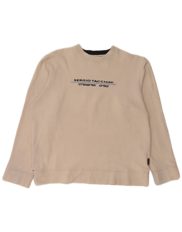 Damska bluza z grafiką SERGIO TACCHINI UK 18 XL Off White