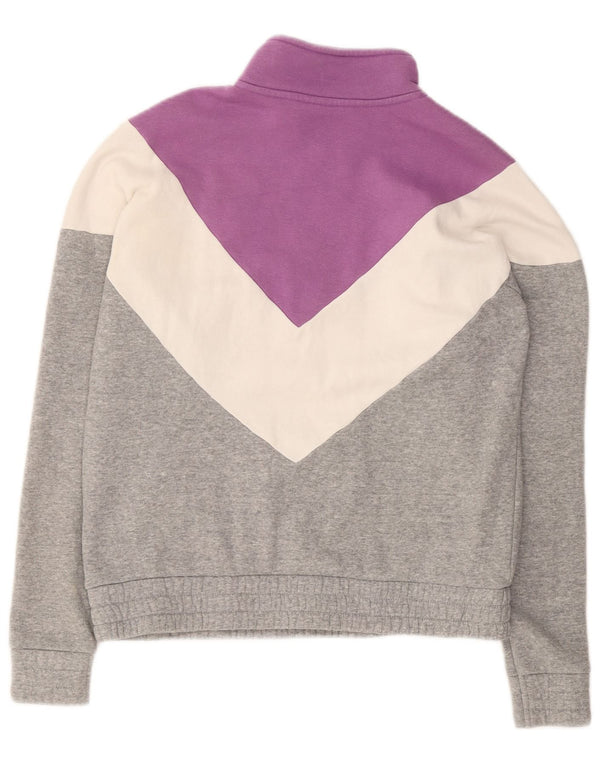 FILA Damska bluza z zamkiem 1/4, UK 14, bawełna w kolorze średniej szarości