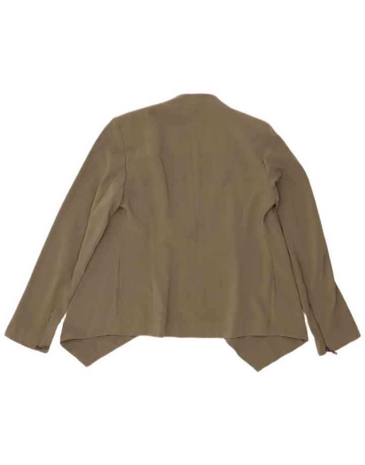Marks & Spencer Damski kardigan Top UK 10, mały, khaki, poliester
