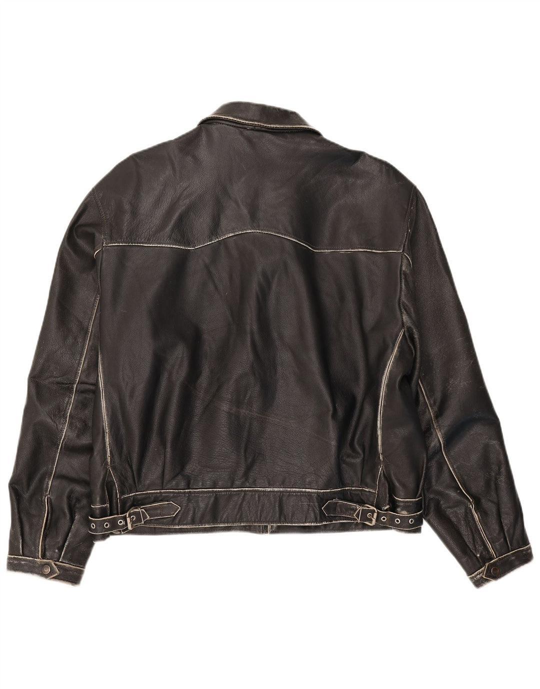 Vintage męska kurtka skórzana IT 54 2XL czarna