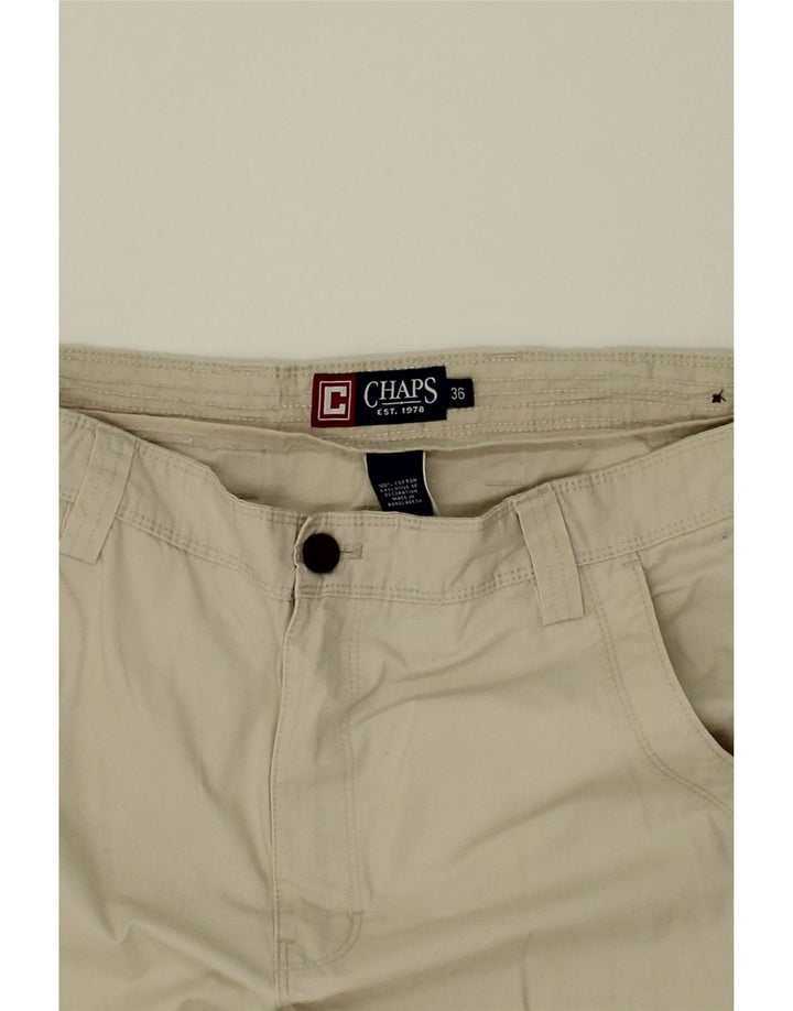 CHAPS Mens Cargo Shorts W36 Large  Off White Cotton Vintage Chaps and Second-Hand Chaps from Messina Hembry 