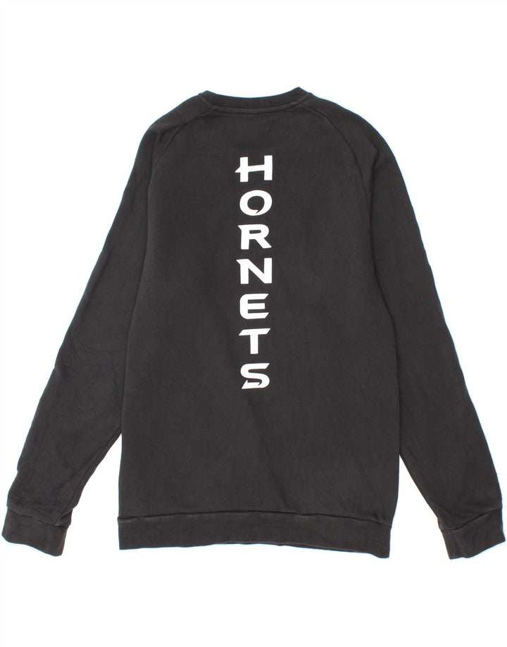 ADIDAS Mens Graphic Sweatshirt Jumper Medium Black Cotton Vintage Adidas and Second-Hand Adidas from Messina Hembry 