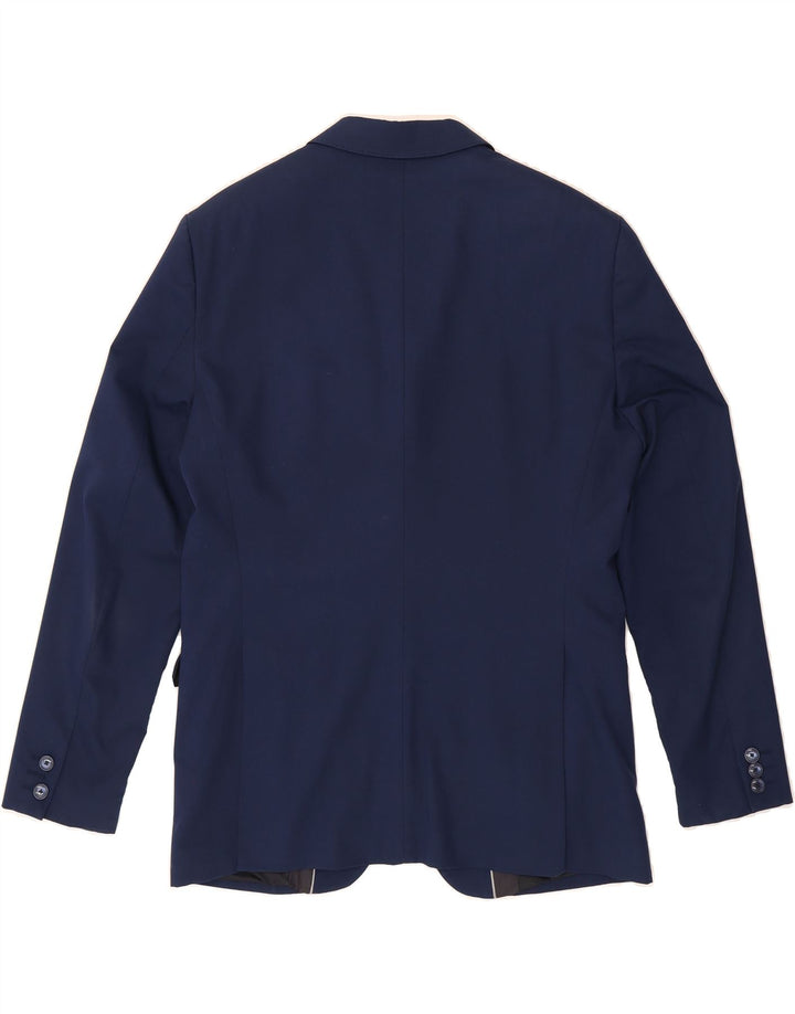 ZARA Mens 2 Button 2 Piece Suit IT 52 XL W35 L29 Navy Blue Viscose Vintage Zara and Second-Hand Zara from Messina Hembry 