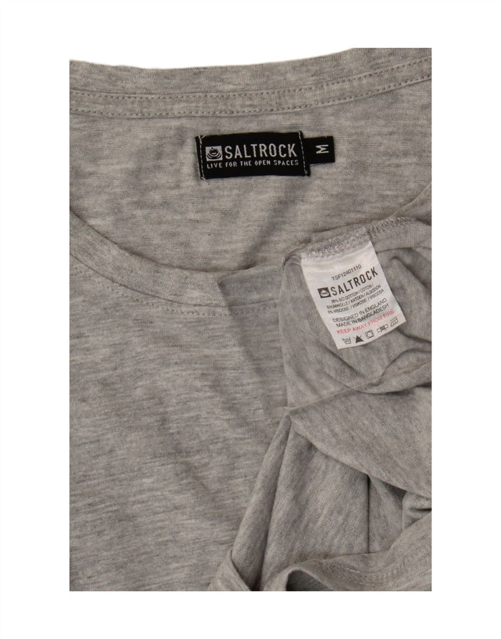 T-shirt męski Saltrock Top, średnioszary, bawełniany