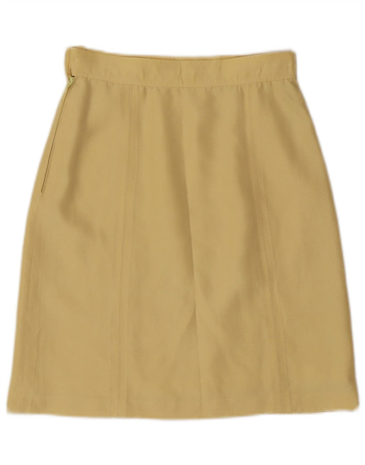 Vintage damska prosta spódnica W26 mała żółta