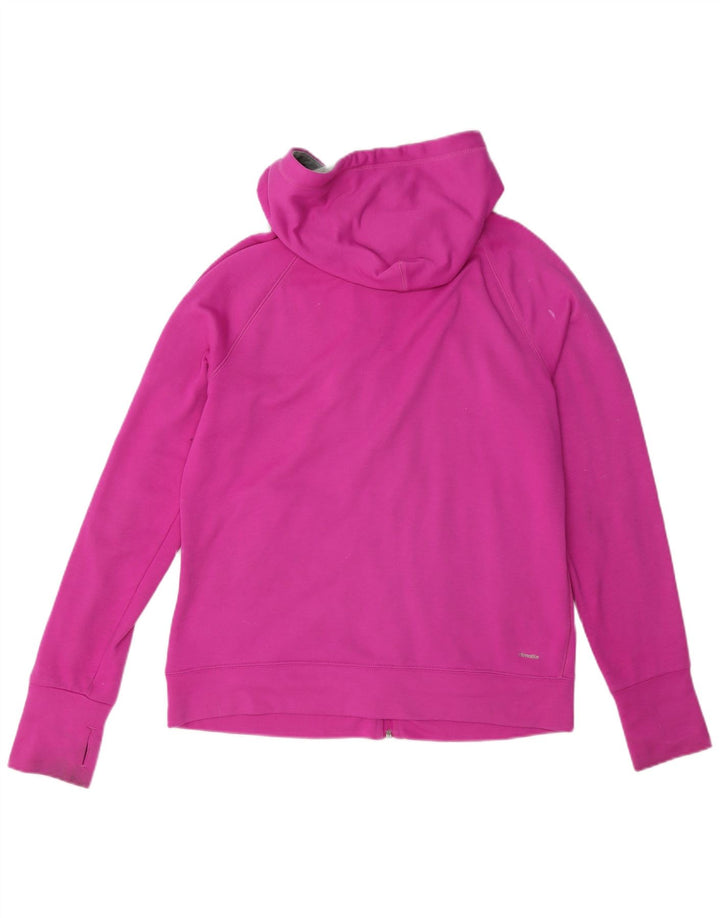 Damska bluza z kapturem Adidas Climalite Zip UK 12/14 Średni różowy poliester