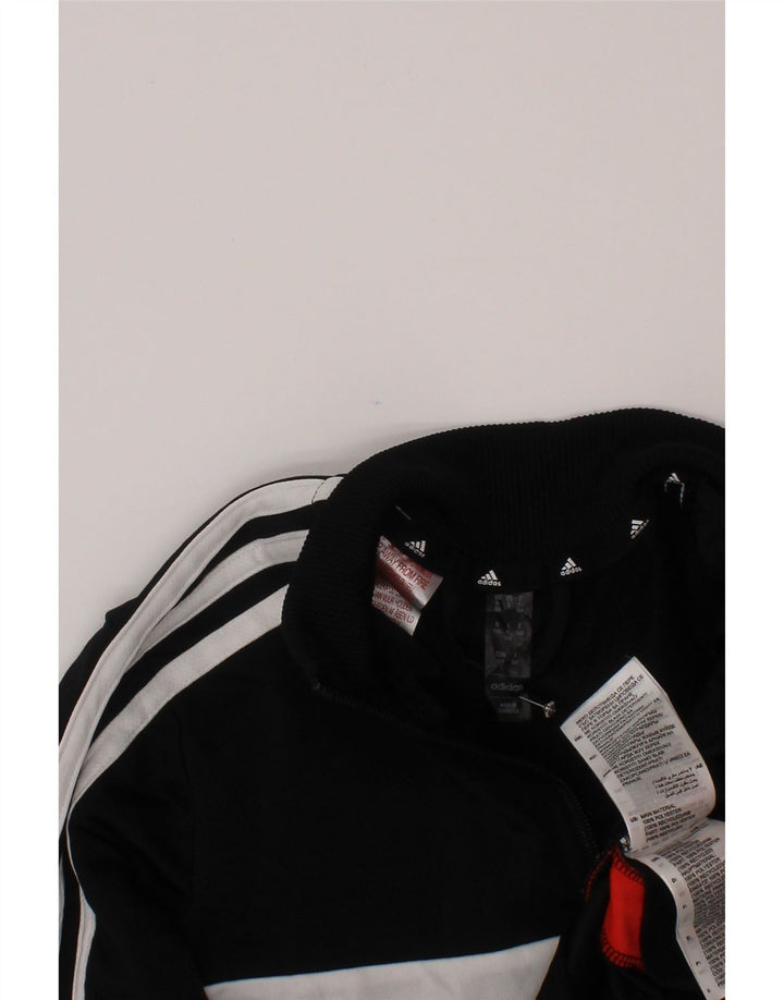 Chłopięca kurtka dresowa Adidas 9-10 lat Czarny poliester z blokami kolorów