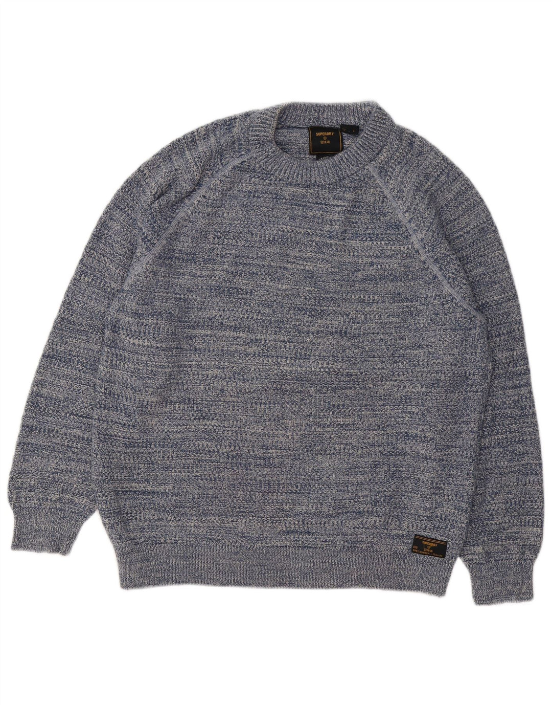 Męski sweter Superdry z okrągłym dekoltem, duży, bawełniany w niebieskie paski