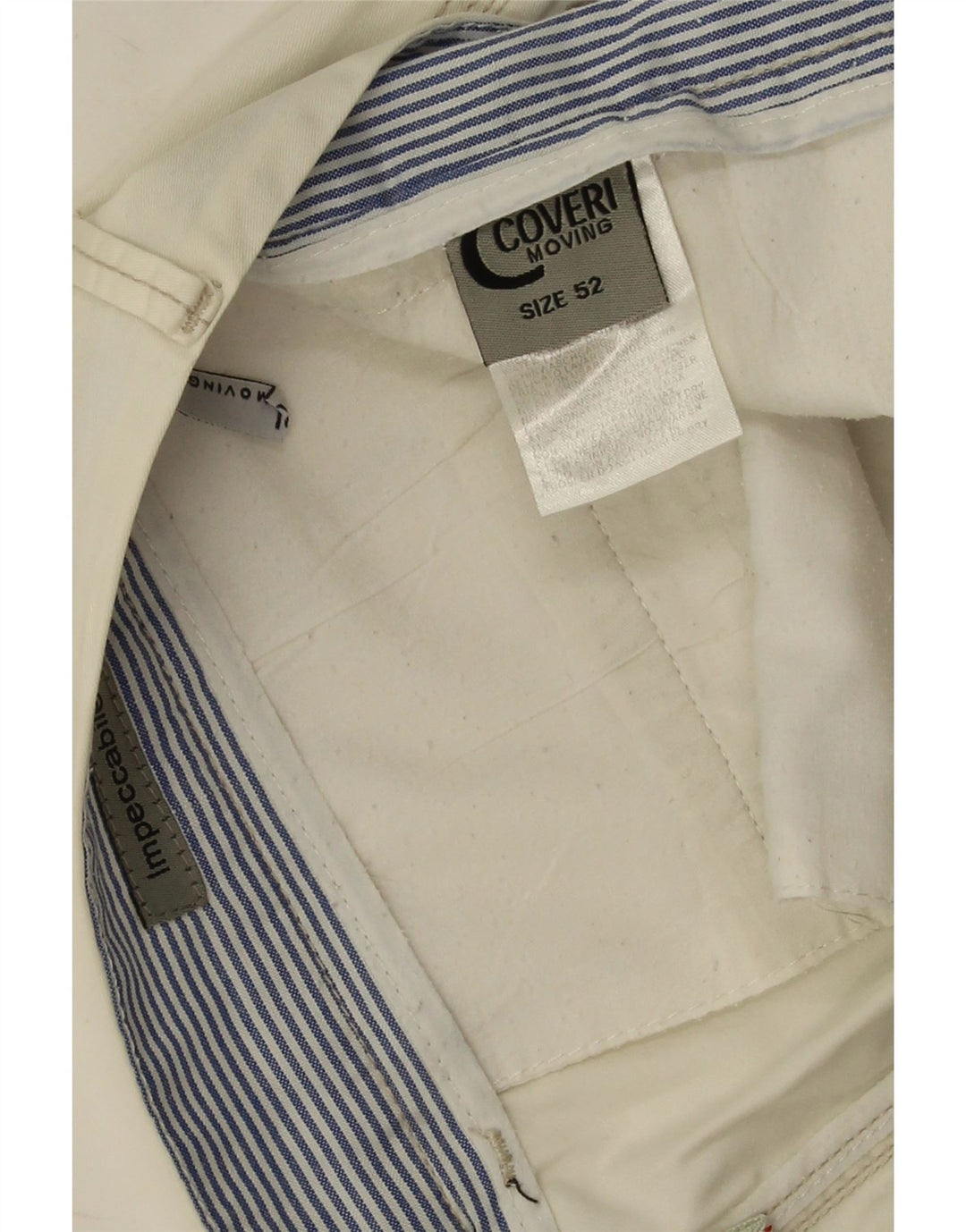 Męskie spodenki Chino Coveri IT 52 XL W38 Biały elastan