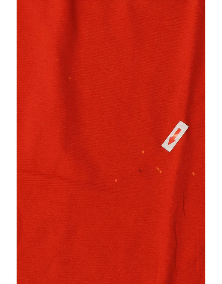 Męski T-shirt z grafiką Benetton, duży, pomarańczowy