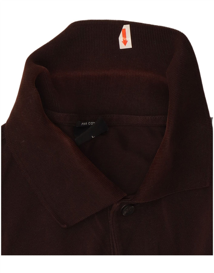 Męska koszulka polo Hugo Boss, duża, brązowa, bawełniana