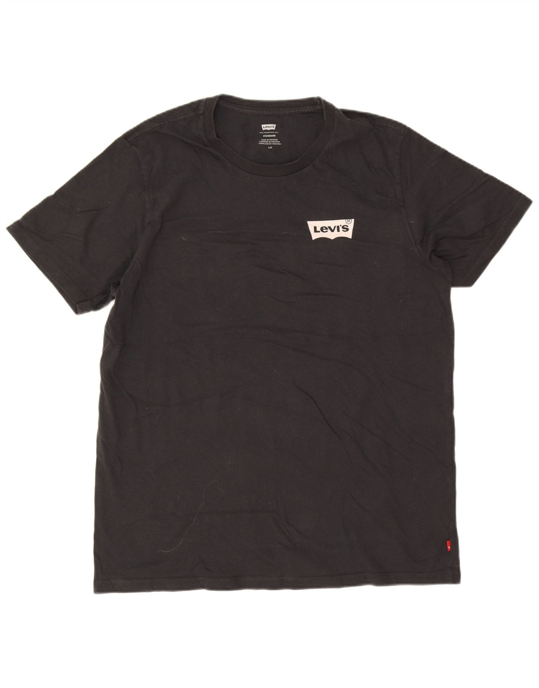 Męski standardowy T-shirt Levi's, duży, czarny, bawełniany