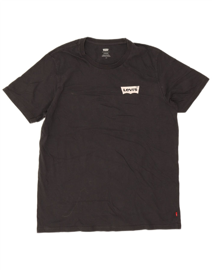 Męski standardowy T-shirt Levi's, duży, czarny, bawełniany