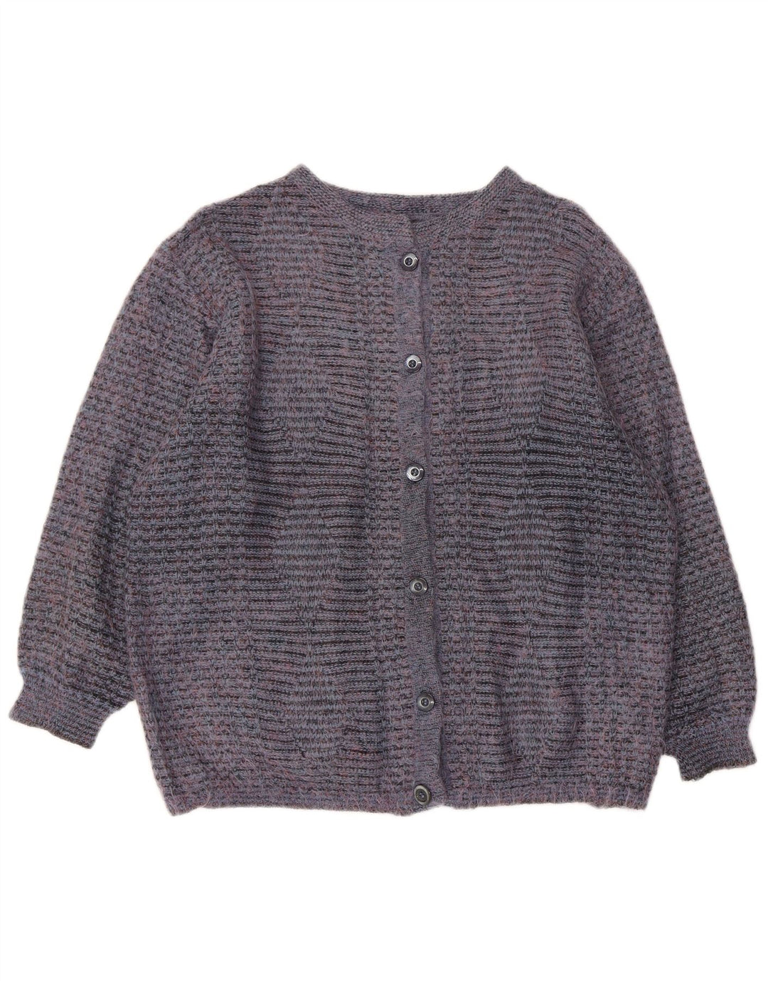Sweter damski w stylu vintage, rozpinany UK 16, duży niebieski