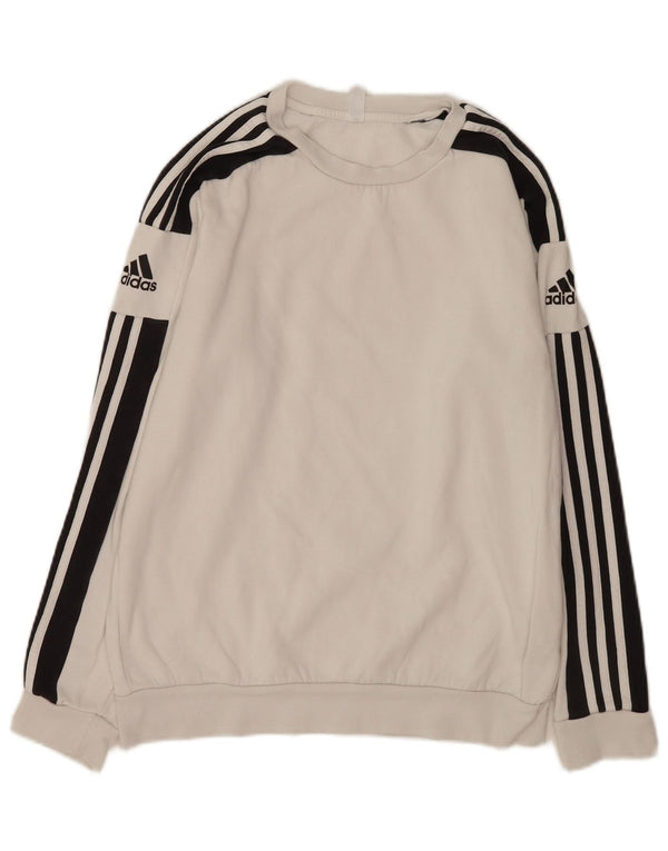 Adidas Męska Bluza Sweter Średniej Białej Bawełny