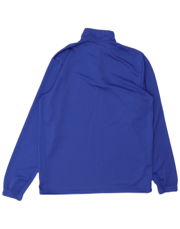Adidas Męskie Aeroready Zip Neck Graphic Top z długim rękawem, duży niebieski poliester