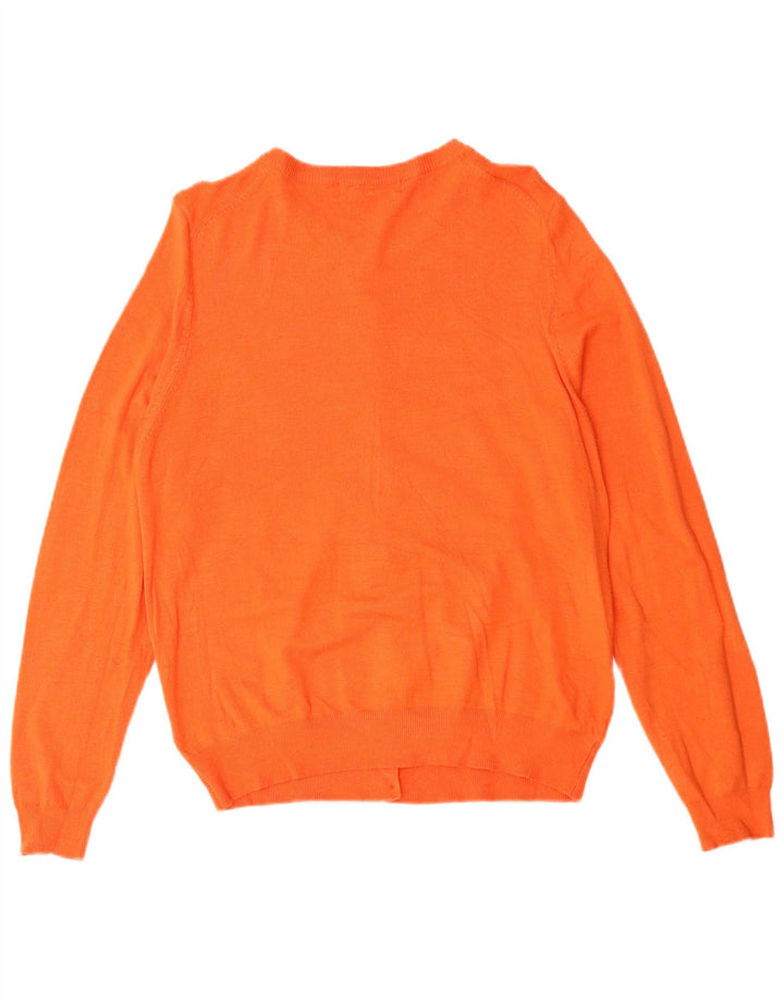 Marks & Spencer Damski sweter kardigan UK 16, duża, pomarańczowa wiskoza