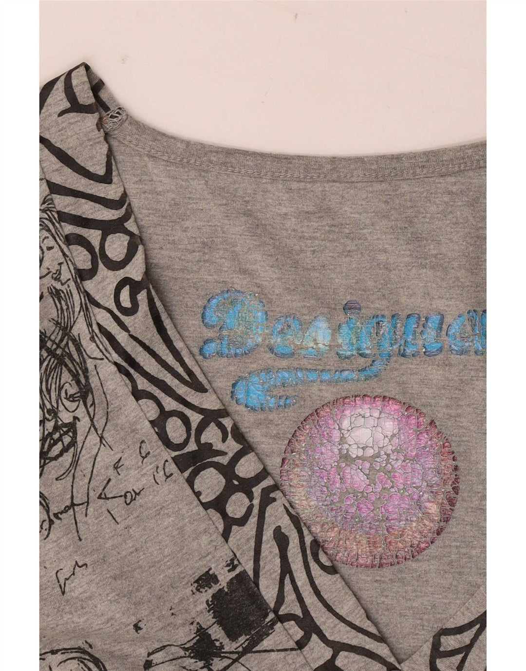 Damska sukienka o linii A Desigual UK 12, średnioszara