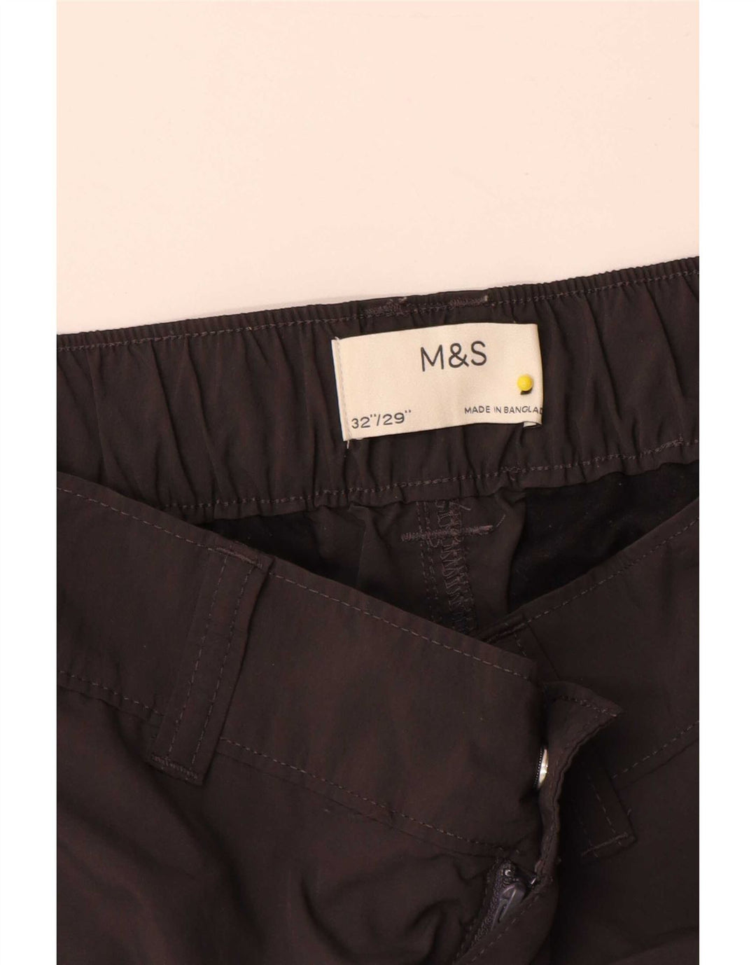 Męskie spodnie cargo Marks & Spencer W32 L29 Szary poliamid