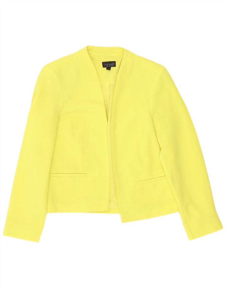 Damska otwarta marynarka Topshop UK 10, mała, żółta, poliester