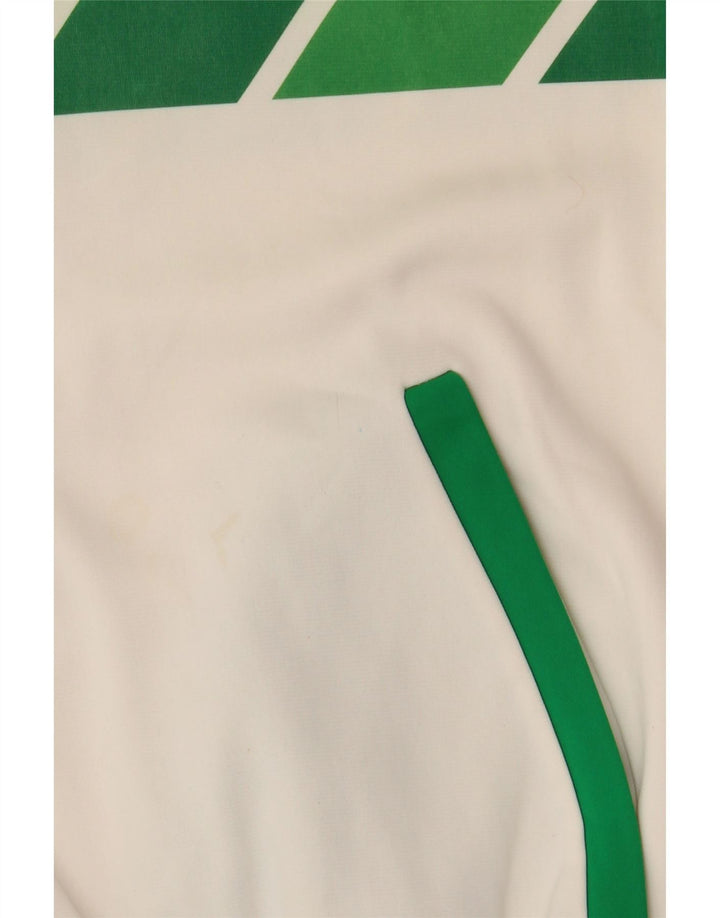 Męska kurtka dresowa w stylu vintage 2XL Biały nylon z blokami kolorów