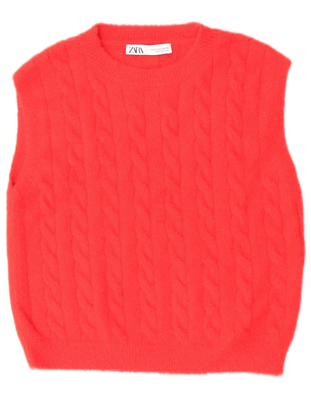 Damski podkoszulek Zara Crop Vest UK 10 Small Czerwony Poliamid