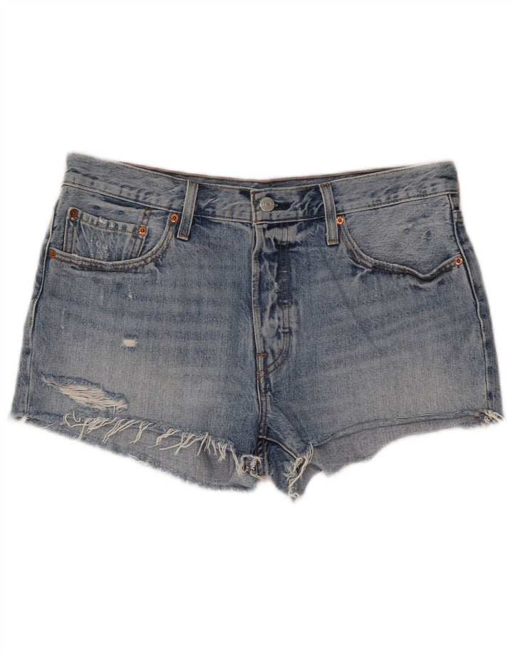 Damskie spodenki jeansowe Levi's 501 W32 Średni niebieski, bawełniany