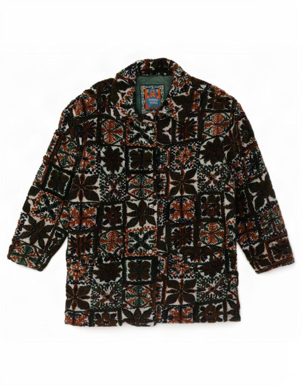 Damska kurtka polarowa Vintage UK 18 XL Zielona Fair Isle