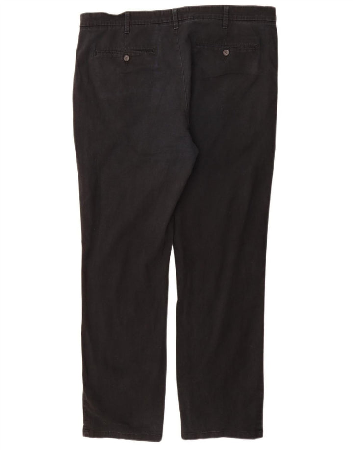 Męskie spodnie chino o regularnym kroju Marks & Spencer W38 L33, czarne, bawełniane
