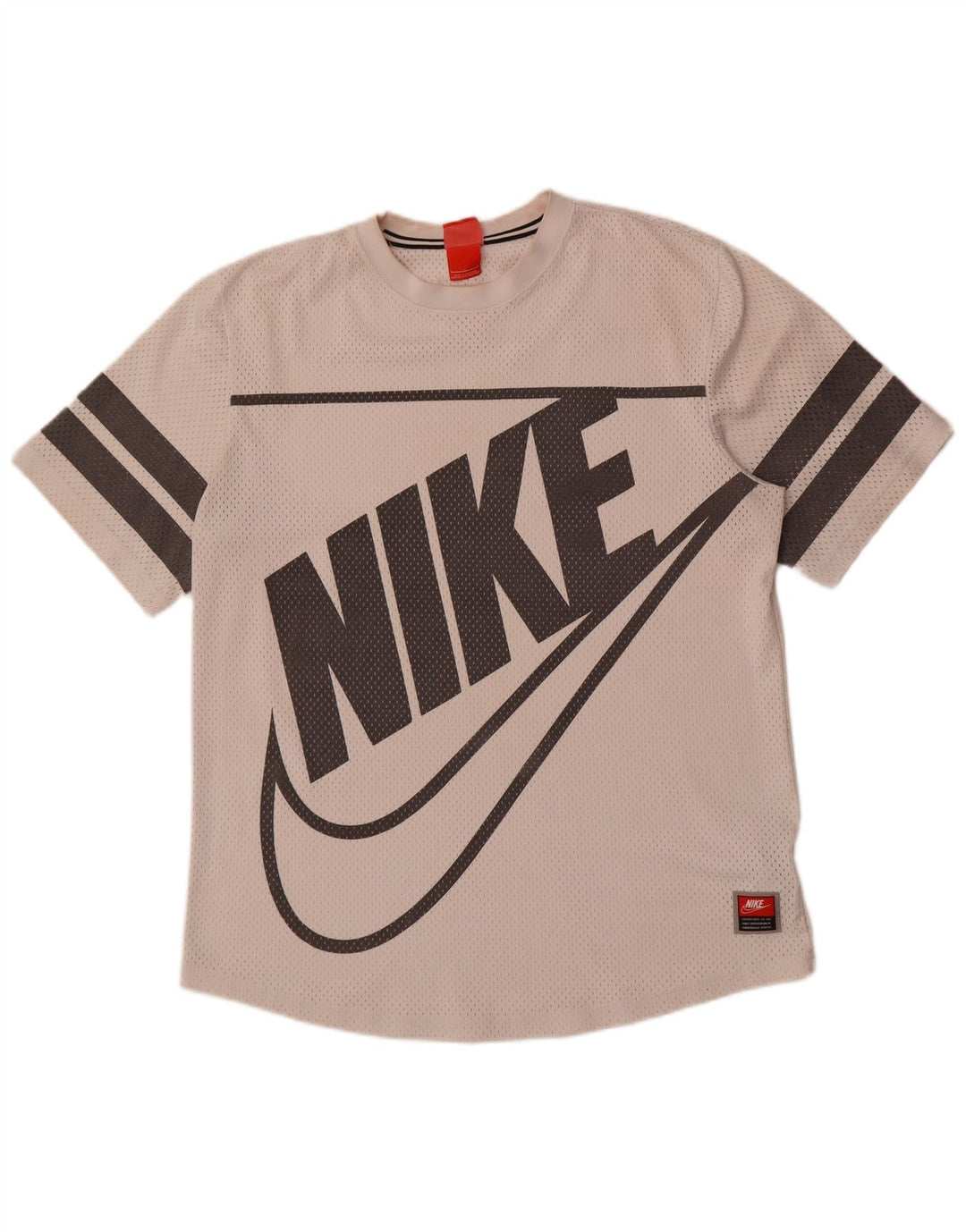Męski T-shirt z grafiką Nike, duży, biały, poliestrowy