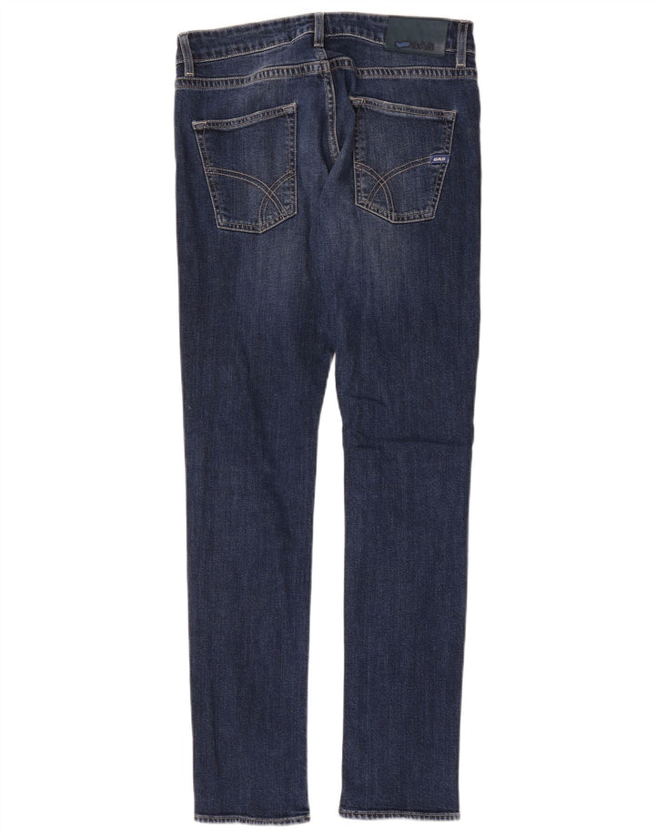 Damskie jeansy Gas Slim W29 L32 Niebieskie bawełniane