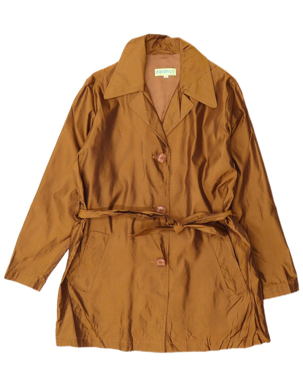 Conbipel Womens Oversized Trench Coat UK 10 Small Brown Polyamide