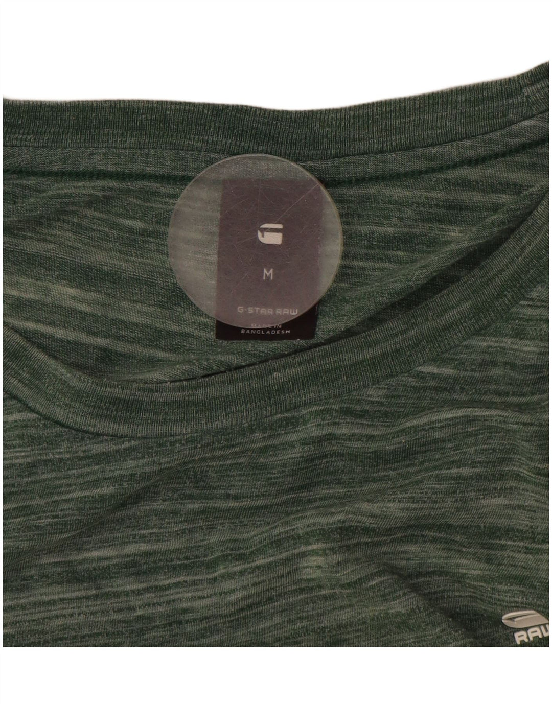 T-shirt męski G-STAR, poliester w średnie zielone paski