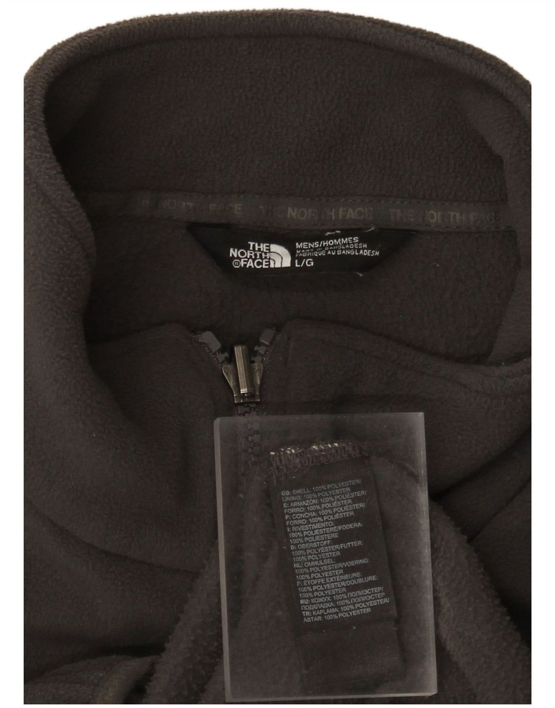 Męska kurtka polarowa THE NORTH FACE UK 40, duża, szara, z poliestru