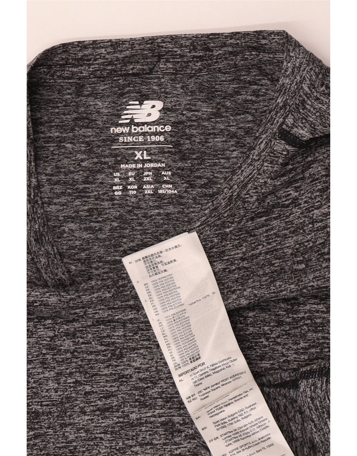 T-shirt męski New Balance XL, szary, nakrapiany poliester