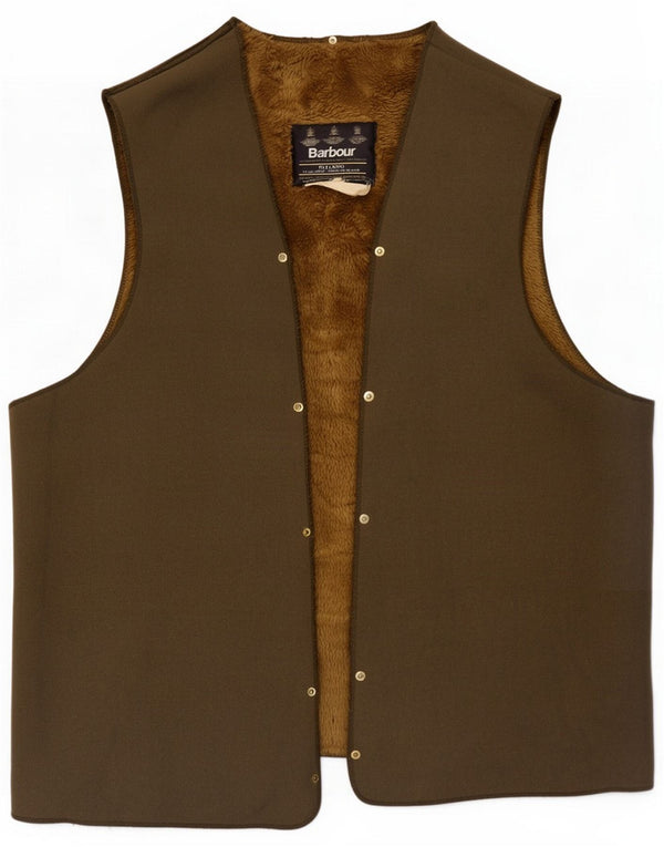 Barbour Męski kamizelka Sherpa Liner UK 46 Small Khaki Akryl