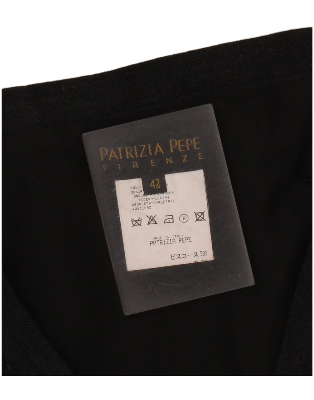 Damska spódniczka mini Patrizia Pepe IT 42 Medium W28 Czarna wiskoza