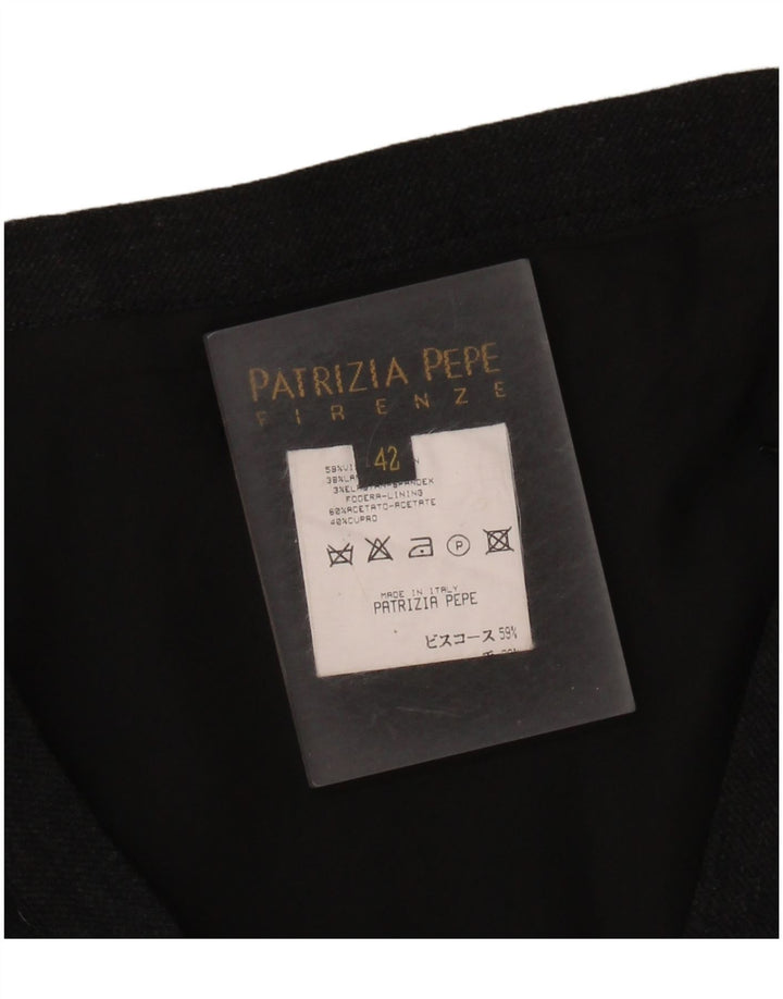 Damska spódniczka mini Patrizia Pepe IT 42 Medium W28 Czarna wiskoza