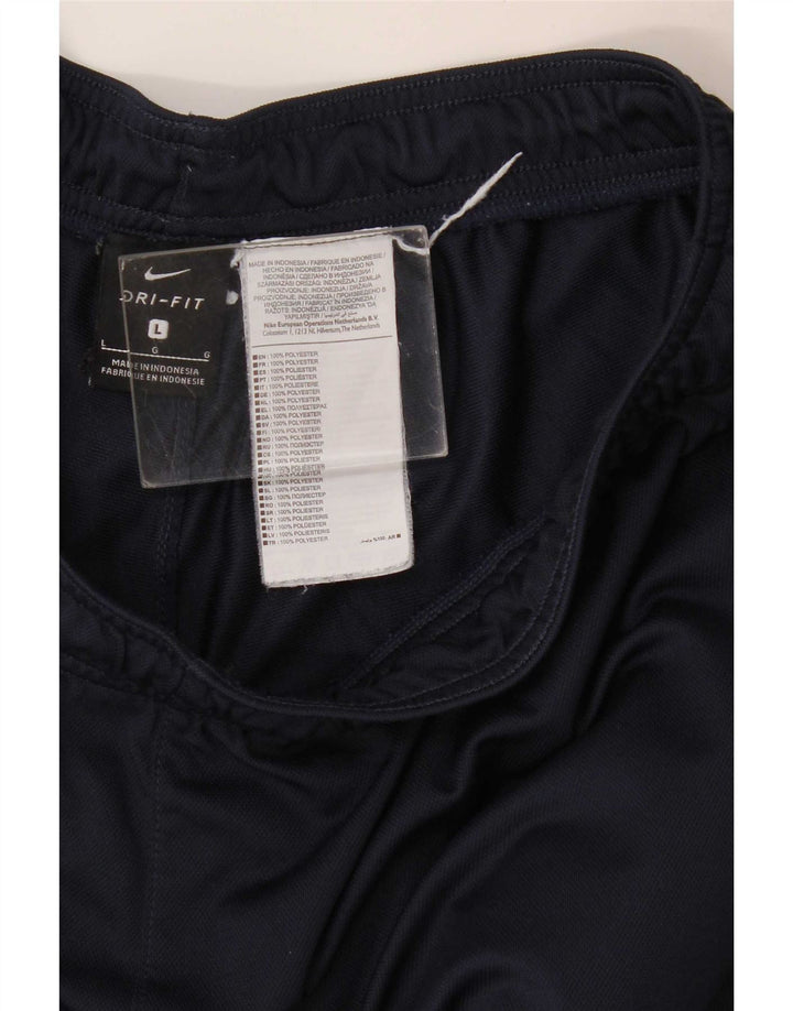 Męskie spodnie dresowe Nike Dri Fit, duże, granatowe, z poliestru