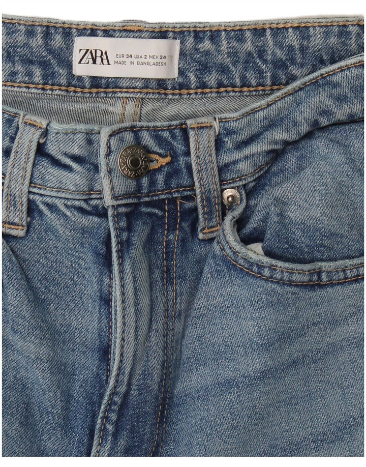 Jeansy damskie Bootcut Zara EU 34 2XS W24 L26 Niebieskie