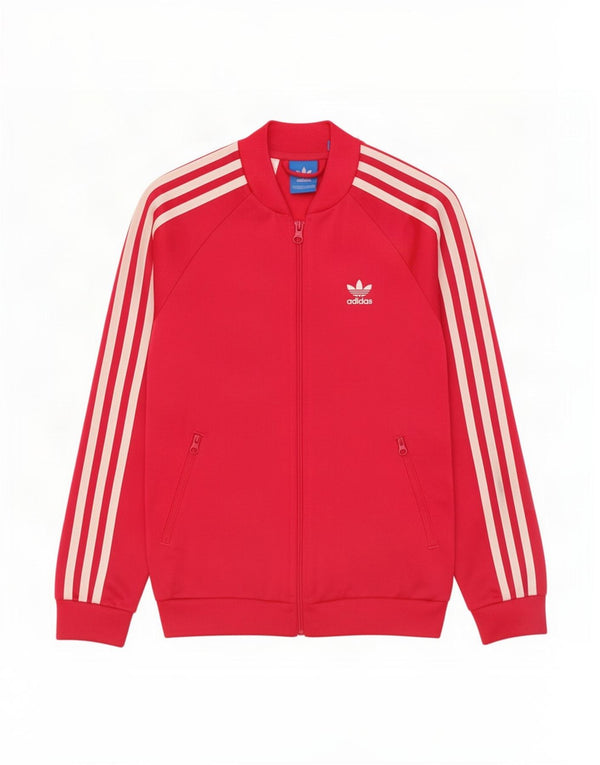 Kurtka dziewczęca Adidas z graficznym dresem, 11-12 lat, czerwona, poliester