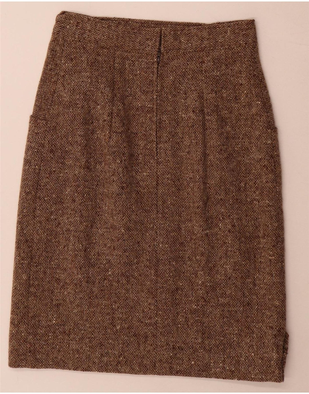 Vintage damski 2-częściowy zestaw spódnic, średni W24, brązowy nakrapiany