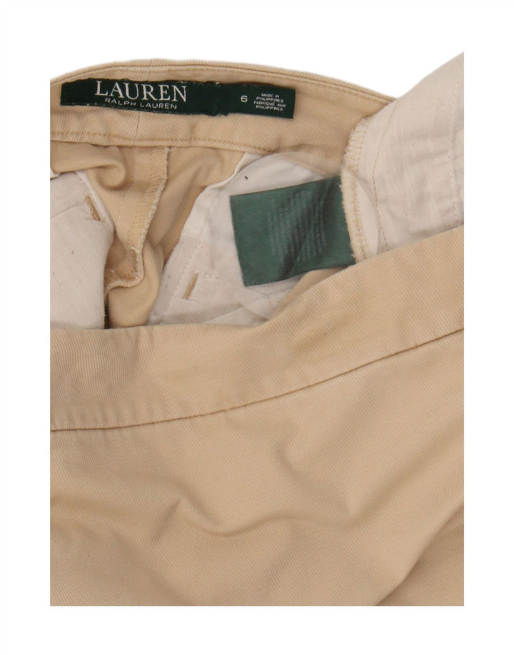Ralph Lauren Damska prosta spódnica US 6 Medium W32 Beżowa bawełna