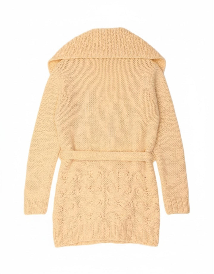 Damski sweter o przedłużonym fasonie Zara, UK 14, średni beż, akryl