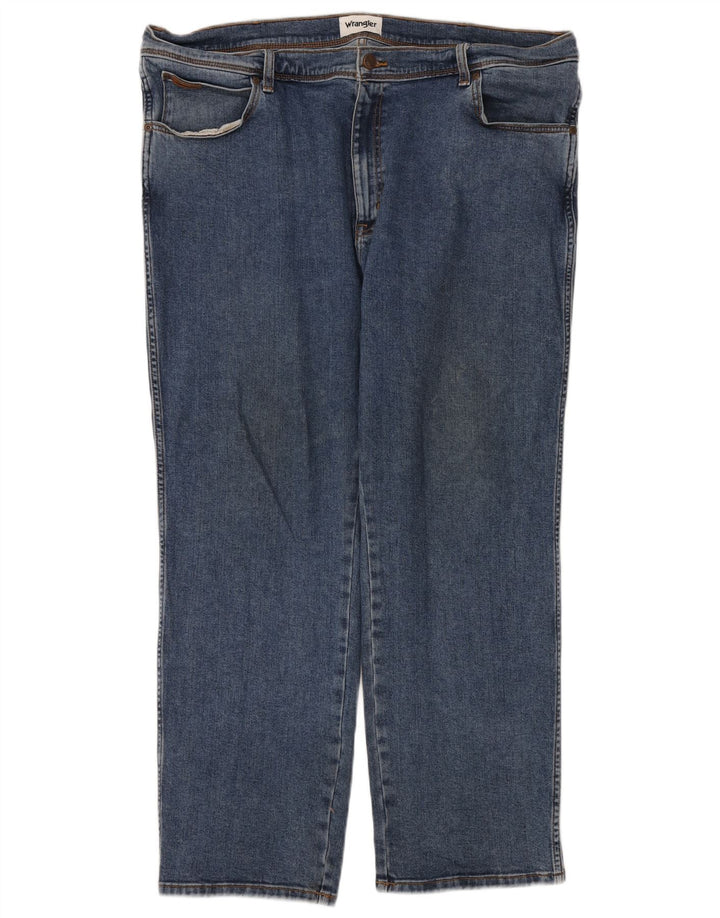 Męskie jeansy Wrangler Texas Straight W44 L30 Niebieskie bawełniane