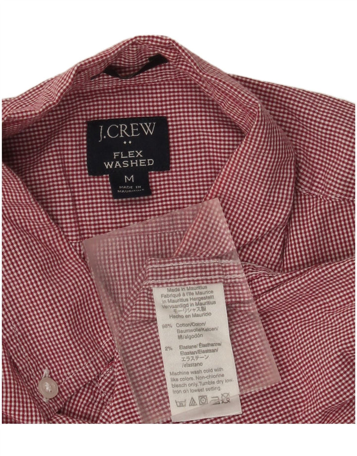 Koszula męska J. Crew Flex Washed, wąska, bawełniana w czerwoną kratkę