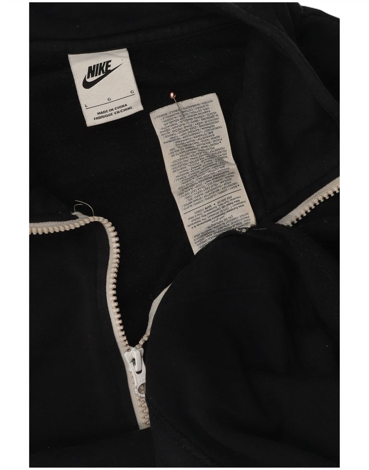 Męski sweter z zamkiem błyskawicznym Nike, duży, czarny, bawełniany