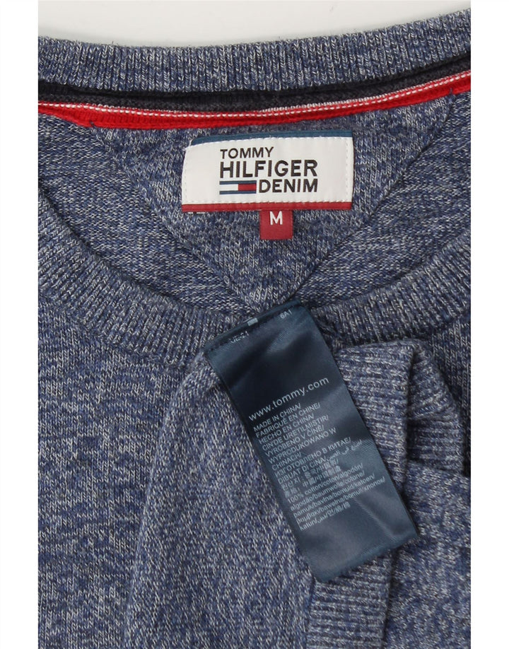 Męski sweter z okrągłym dekoltem Tommy Hilfiger, średni granatowy nakrapiany